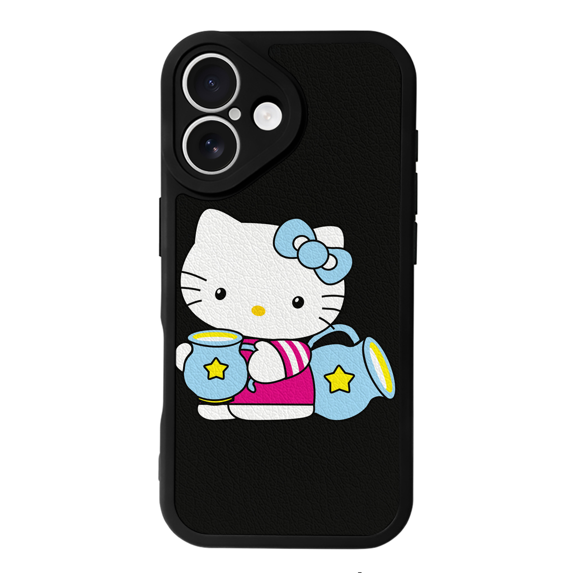 （画像用） Hello Kitty ハローキティ 【iPhone 16シリーズ対応】シリコンスマホケース（レザー調） 材質：シリコン